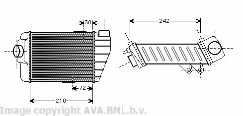 AVA VW4158 Intercooler, charger VW4158