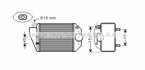 AVA VW4221 Intercooler, charger VW4221