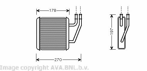 AVA VW6203 Heat exchanger, interior heating VW6203