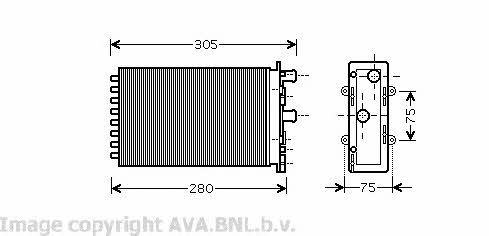 AVA VW6239 Heat exchanger, interior heating VW6239