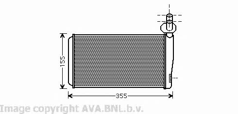 AVA VW6259 Heat exchanger, interior heating VW6259