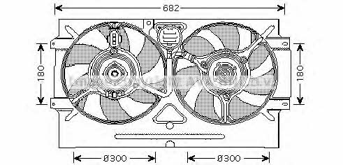AVA VW7518 Hub, engine cooling fan wheel VW7518