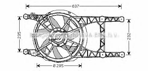 AVA RT7531 Hub, engine cooling fan wheel RT7531