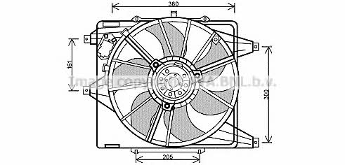 AVA RT7541 Hub, engine cooling fan wheel RT7541
