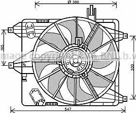 AVA RT7544 Hub, engine cooling fan wheel RT7544