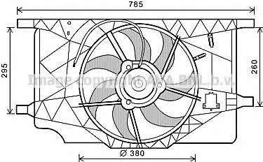 AVA RT7547 Hub, engine cooling fan wheel RT7547