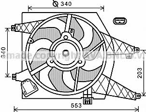 AVA RT7548 Hub, engine cooling fan wheel RT7548