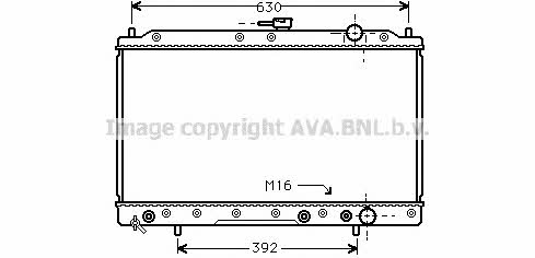 AVA MT2044 Radiator, engine cooling MT2044