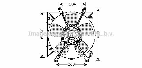 AVA MT7507 Hub, engine cooling fan wheel MT7507