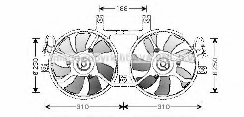 AVA MT7512 Hub, engine cooling fan wheel MT7512