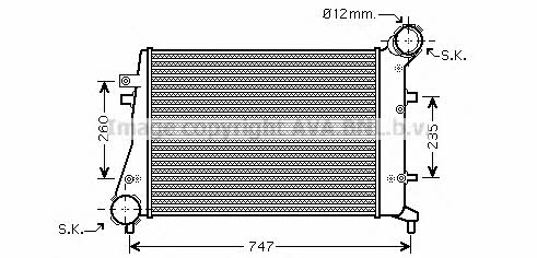 AVA VWA4268 Intercooler, charger VWA4268