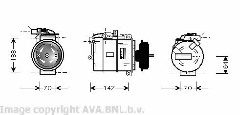 AVA VWK087 Compressor, air conditioning VWK087