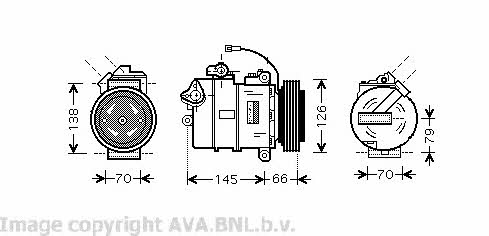 AVA VWK261 Compressor, air conditioning VWK261