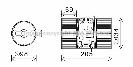 Electric engines Renault: RT8586 AVA Cabin ventilation engine
