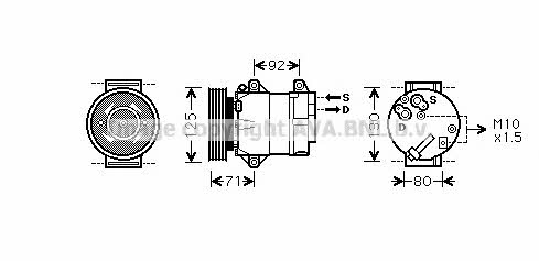 AVA RTK441 Compressor, air conditioning RTK441