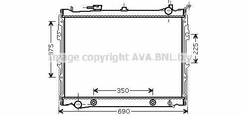 AVA MZ2190 Radiator, engine cooling MZ2190