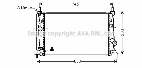 Car radiator Mazda 3: MZ2246 AVA Engine cooling radiator