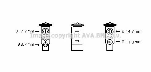 AVA SB1057 Air conditioner expansion valve SB1057