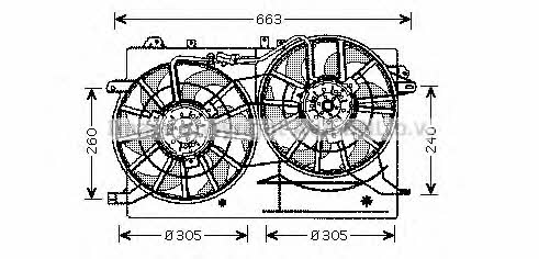 AVA SB7503 Hub, engine cooling fan wheel SB7503