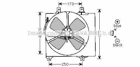 AVA MZ7501 Hub, engine cooling fan wheel MZ7501