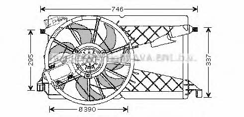 AVA MZ7530 Hub, engine cooling fan wheel MZ7530