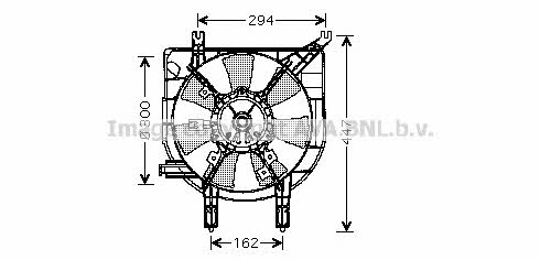 AVA MZ7531 Hub, engine cooling fan wheel MZ7531