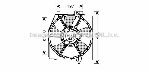 AVA MZ7534 Hub, engine cooling fan wheel MZ7534