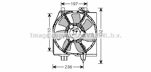 AVA MZ7540 Hub, engine cooling fan wheel MZ7540