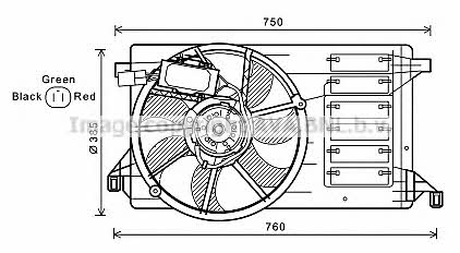 AVA MZ7545 Hub, engine cooling fan wheel MZ7545