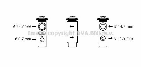 AVA OL1580 Air conditioner expansion valve OL1580