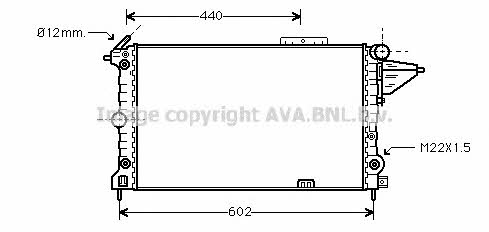 AVA OL2120 Radiator, engine cooling OL2120