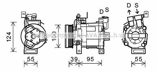 AVA SUK085 Compressor, air conditioning SUK085