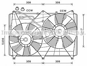 AVA SZ7512 Hub, engine cooling fan wheel SZ7512