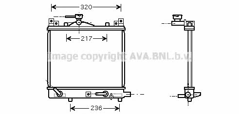 AVA SZA2058 Radiator, engine cooling SZA2058