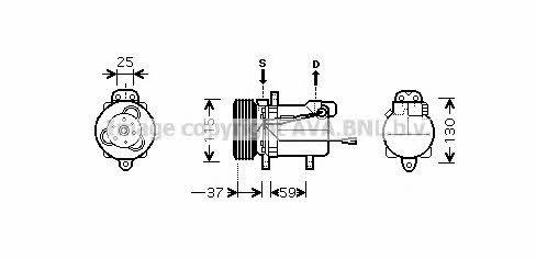 AVA SZK092 Compressor, air conditioning SZK092