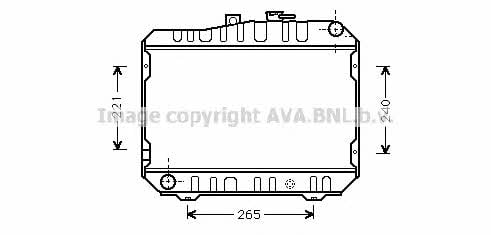 AVA TO2104 Radiator, engine cooling TO2104