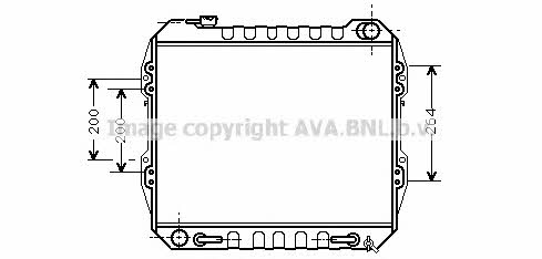 AVA TO2165 Radiator, engine cooling TO2165