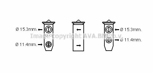 AVA DN1365 Air conditioner expansion valve DN1365