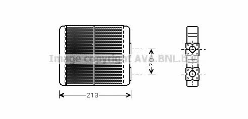 AVA DN6226 Heat exchanger, interior heating DN6226