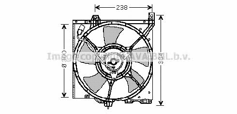 AVA DN7501 Hub, engine cooling fan wheel DN7501