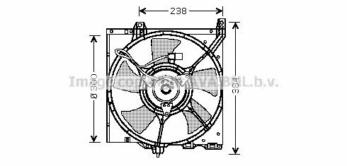 AVA DN7504 Hub, engine cooling fan wheel DN7504