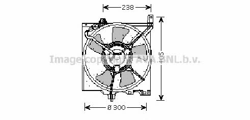 AVA DN7506 Hub, engine cooling fan wheel DN7506