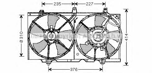 AVA DN7507 Hub, engine cooling fan wheel DN7507