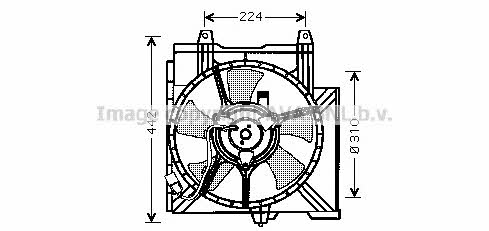 AVA DN7508 Hub, engine cooling fan wheel DN7508