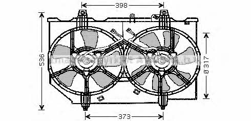 AVA DN7513 Hub, engine cooling fan wheel DN7513