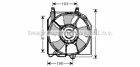 AVA DN7521 Hub, engine cooling fan wheel DN7521