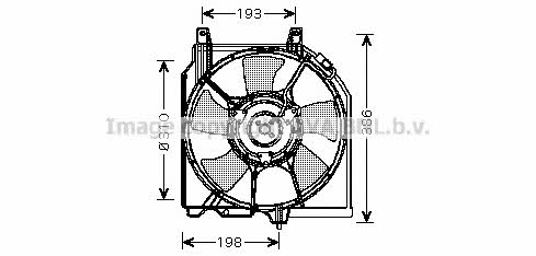 AVA DN7523 Hub, engine cooling fan wheel DN7523