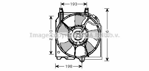 AVA DN7526 Hub, engine cooling fan wheel DN7526