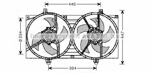 AVA DN7528 Hub, engine cooling fan wheel DN7528