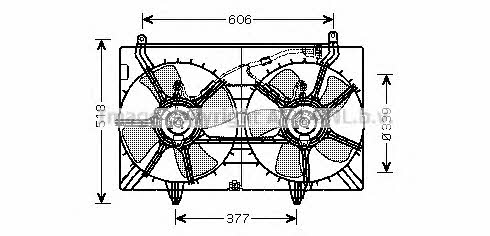 AVA DN7529 Hub, engine cooling fan wheel DN7529